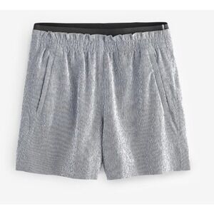Athleta Silver Black Pinstripe Size 6 Echo‎ Shorts NWT$79
